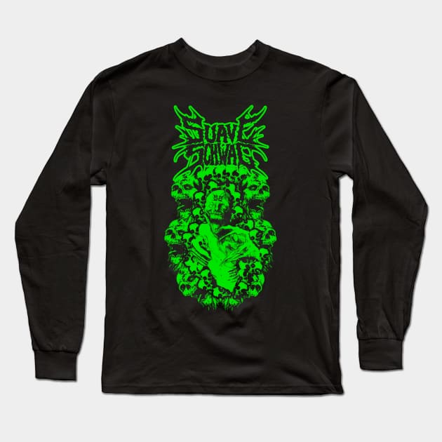 Zombie Skull Swag Long Sleeve T-Shirt by Suave Schwag 